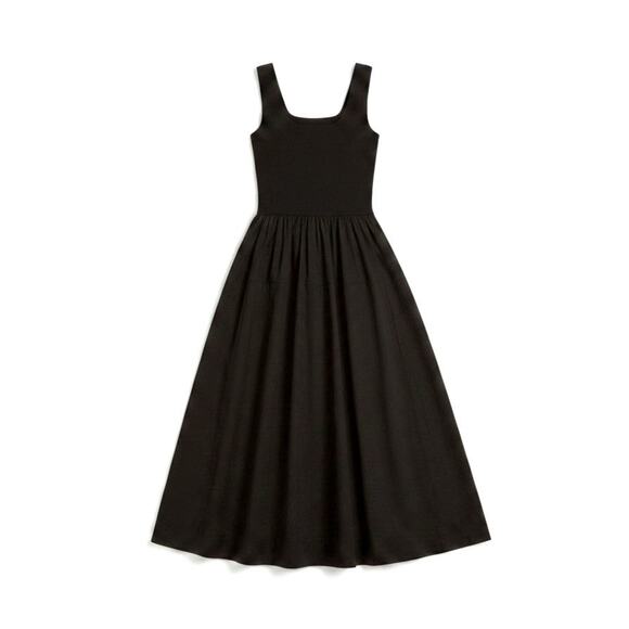 Everlane Dresses & Skirts - NWT Everlane Womens The Riviera Midi Dress Fit and Flare Black XXS Minimalist